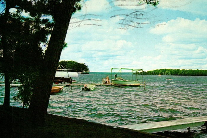 Boats And Island On Higgins Lake (newer photo)
